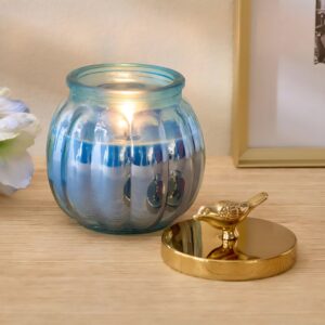 enchanted woody lemon scented jar candle