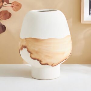 colossal monochrome polyresin vase